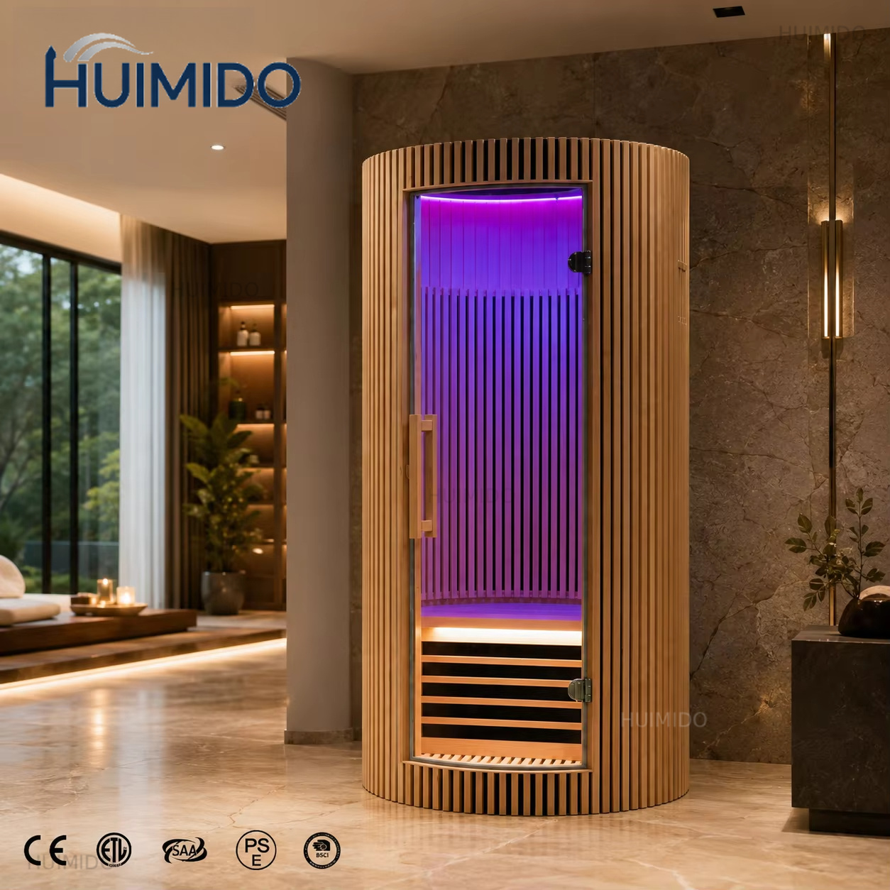 Villa Wellness Spa - Sauna infrarouge intérieur de luxe, poêle