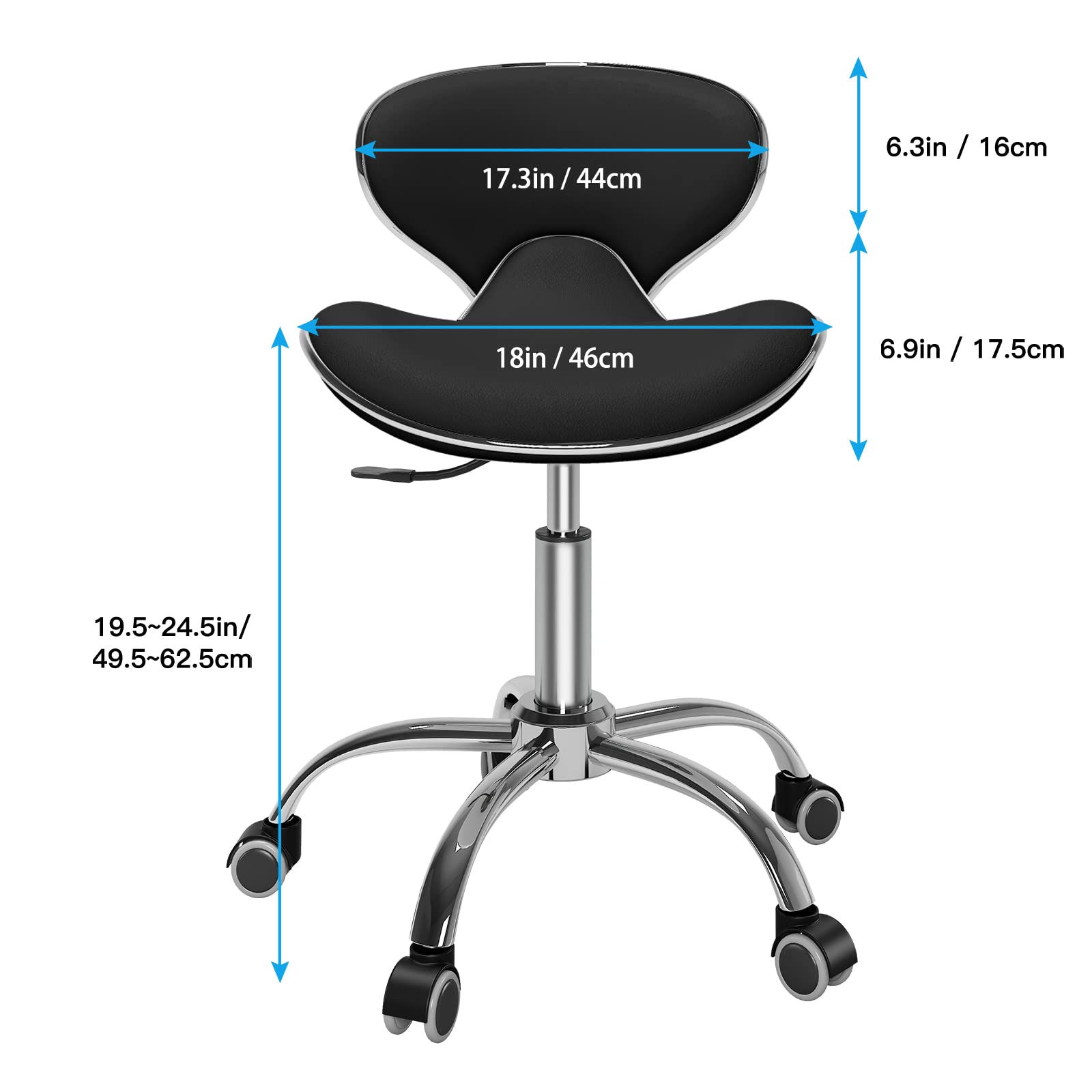 Tabouret roulant réglable poly - W Spa & Wellness avis et prix