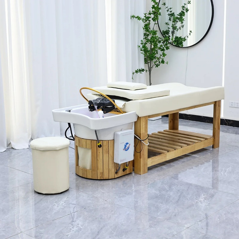 Lit de shampoing en bois massi - Spa Wellness And Beauty avis et prix