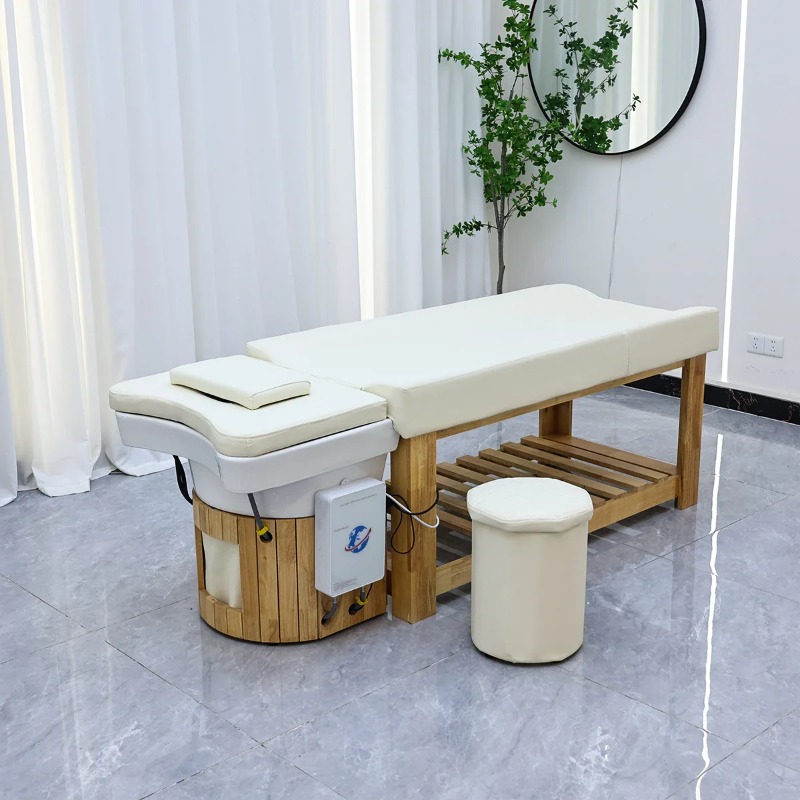 Lit de shampoing en bois massi - Spa Wellness And Beauty avis et prix