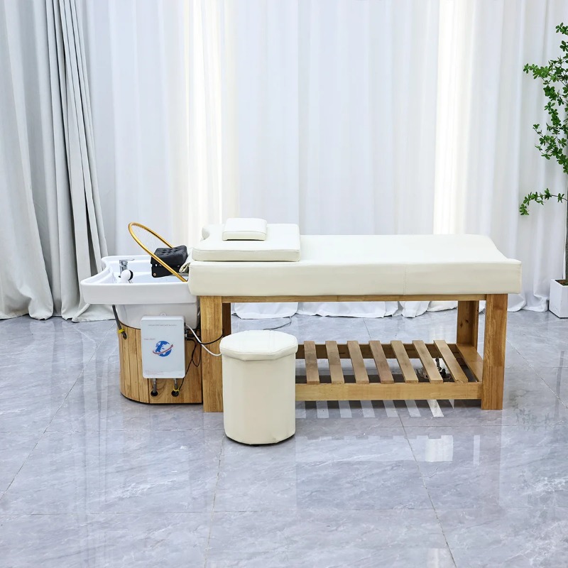 Lit de shampoing en bois massi - Spa Wellness And Beauty avis et prix