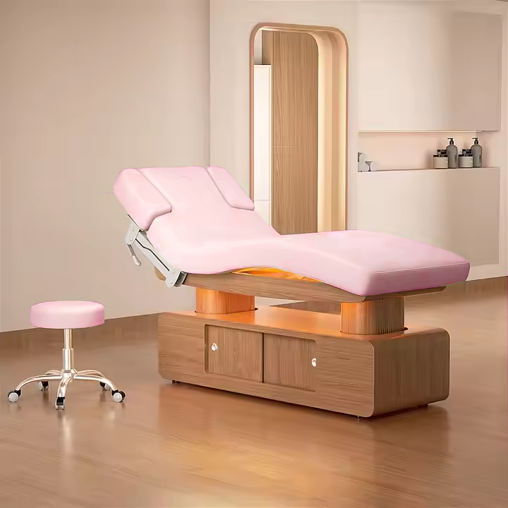 Lit de beauté rose de luxe à 3 - Spa Wellness And Beauty avis et prix