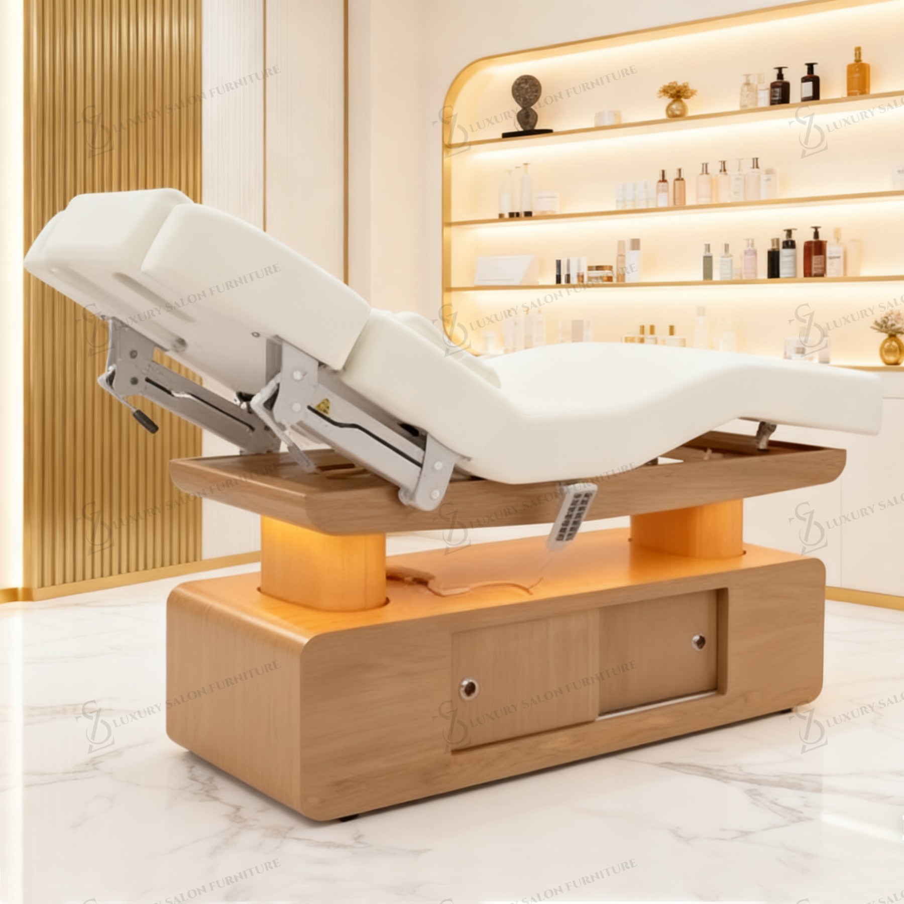 Lit de beauté rose de luxe à 3 - Spa Wellness And Beauty avis et prix