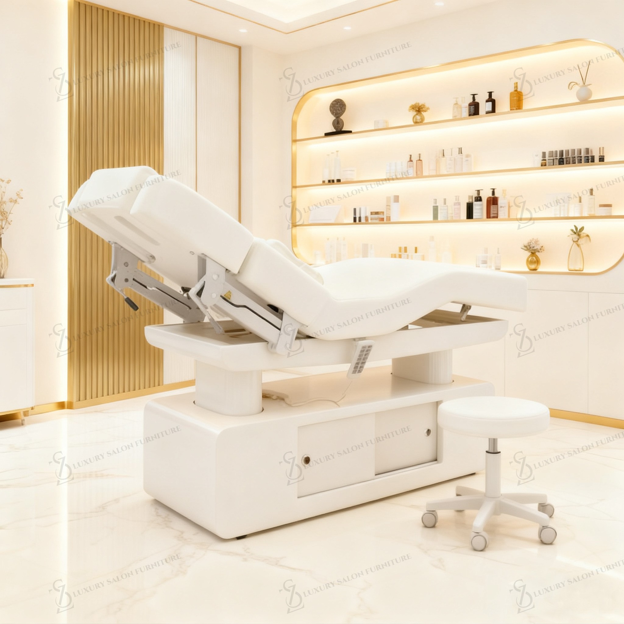 Lit de beauté rose de luxe à 3 - Spa Wellness And Beauty avis et prix